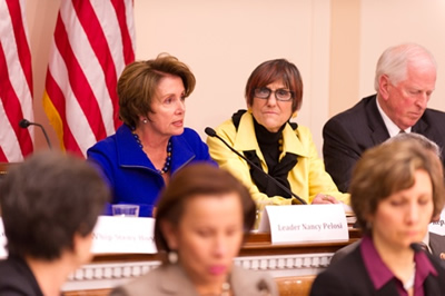 Congresswoman Pelosi and the House Democratic Steering and Policy Committee discuss