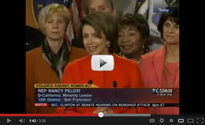 Congresswoman Pelosi joins her Democratic colleagues in introducing the Violence Against Women Act of 2013.