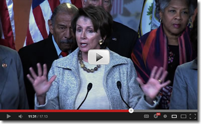 Congresswoman Pelosi urges the House of Representatives to pass the Violence Against Women Act.