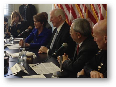 Democratic Leader Nancy Pelosi joined Congressman Mike Thompson, Chairman of the House Gun Violence Prevention Task Force, Congresswoman Jackie Speier, San Francisco Mayor Ed Lee, community leaders and those affected by gun violence at a forum on gun viol