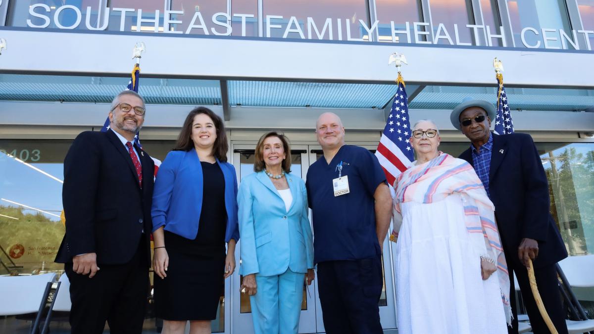 Congresswoman Nancy Pelosi tours the South of Market Health Center, which opened it doors in March 2011 and serves twice the number of patients as the existing health center with the passage of the Affordable Care Act.