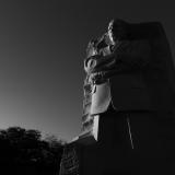 Martin Luther King Jr Memorial at dusk