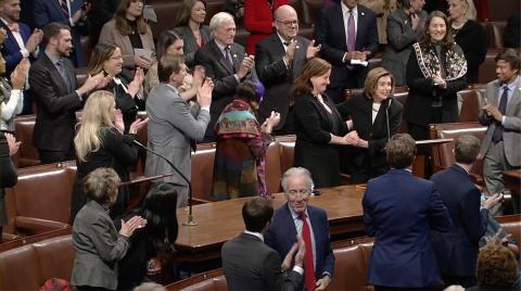 Speaker Pelosi Embraces Her Chief of Staff
