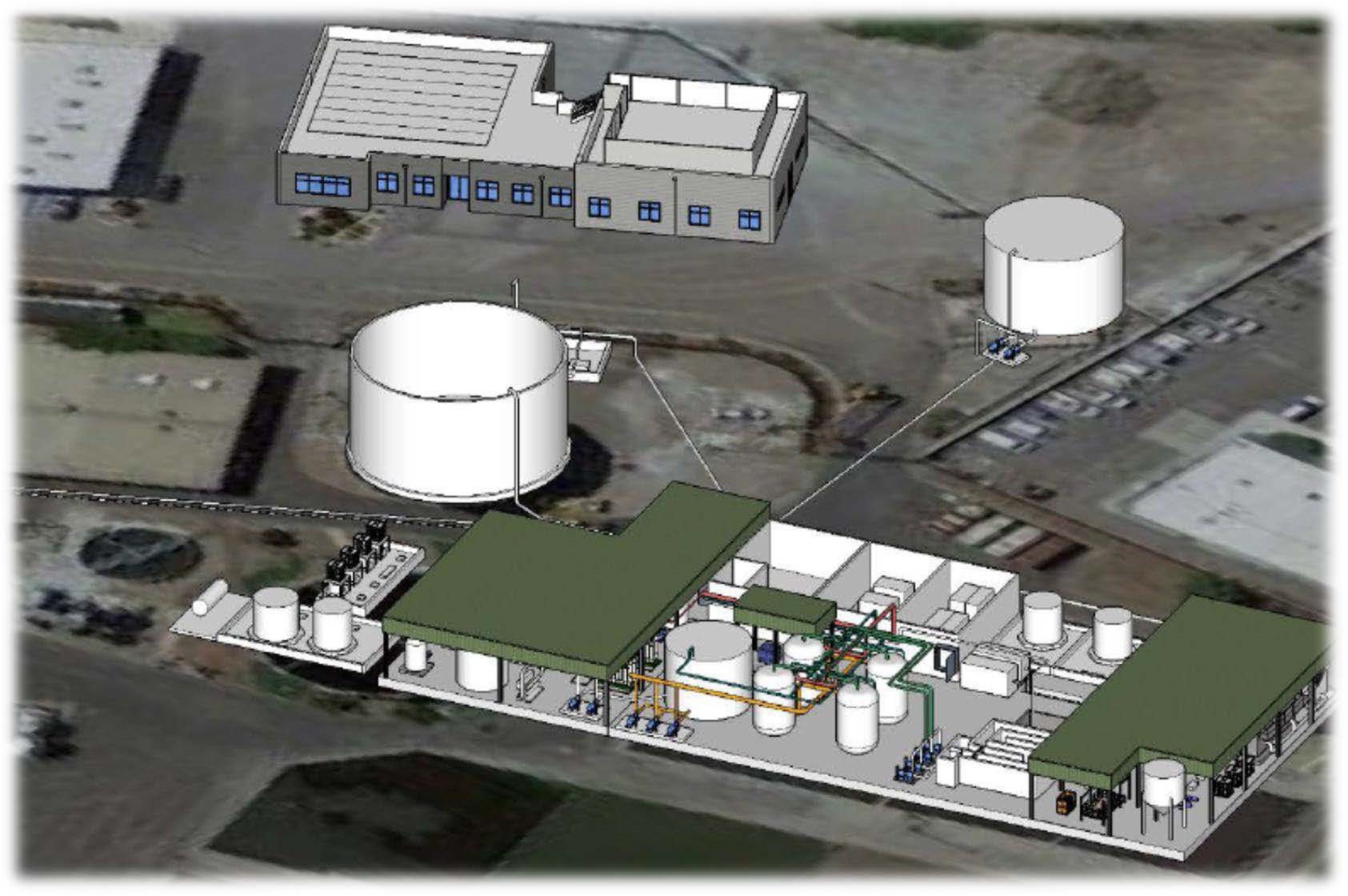 Rendering of treatment plant.