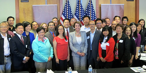 Congresswoman Pelosi joins leaders of the Asian-American Pacific Islander community at the API Wellness Center in the Tenderloin to discuss comprehensive immigration reform.